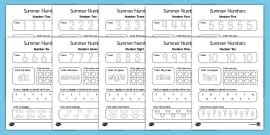Summer Number Two Worksheet | Special Education | twinkl