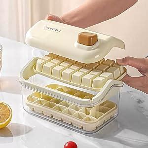 Buy Homecloud 2-Layer Ice Cube Tray with Sealed Lid & Storage Bin – 56 ...