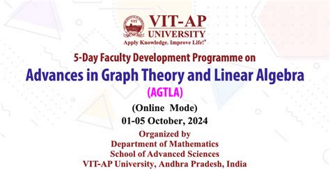 5-Day Faculty Development Programme on Advances in Graph Theory and ...