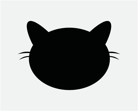 Black Cat Face Silhouette