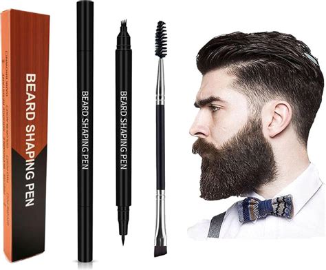Beard Pen, Beard Pencil Filler For Thicker Beards Waterproof Fork-Tip ...