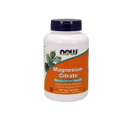NOW Magnesium Citrate - 120 caps - Energyfit™ au Maroc – EnergyFit