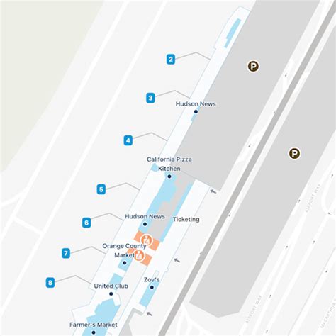 Orange County John Wayne Airport Map | SNA Terminal Guide