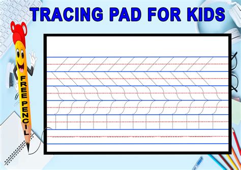 TRACING PAD for Kids 40 SHEETS {NAME, Cursive Name, Alphabet, Numbers ...