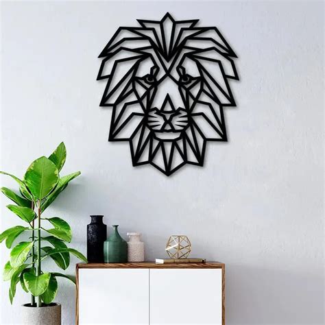 Lion Face Metal Wall Art Decor for Living Room | Decorative Wall ...