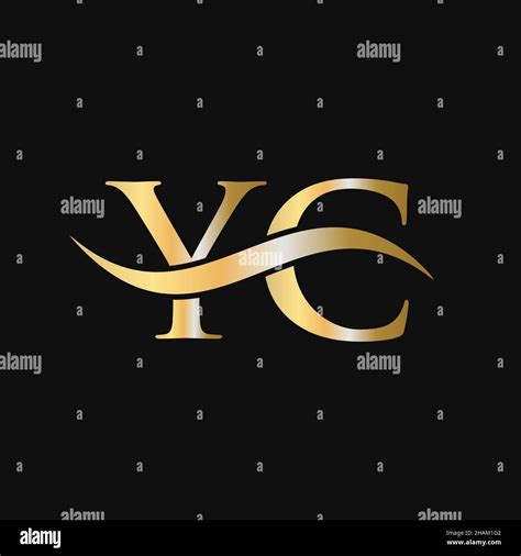 Yc monogram logo with square rotate style outline Vector Image