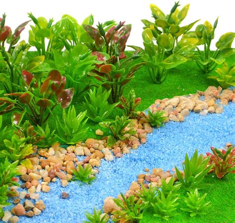 100pcs Miniature Green Shrubs Bush Model Diorama Plants Mini Toy ...
