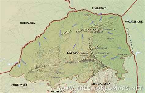 Limpopo map - South Africa