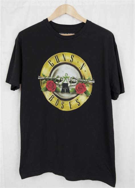 Men's Guns N" Roses Black Official T Shirt Large - Gem