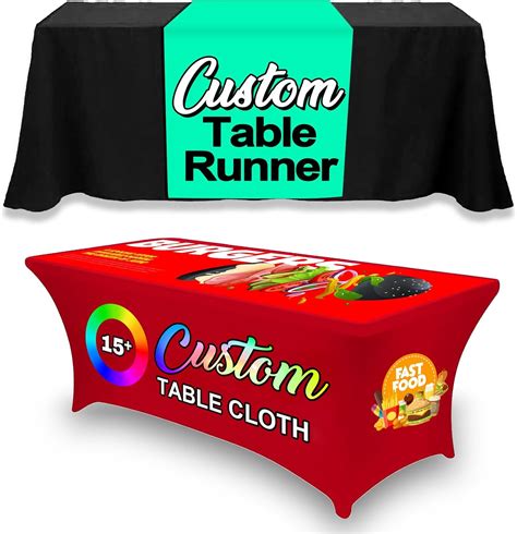 Amazon.com: Custom Personalized Stretch Table Cloth with Business Logo ...