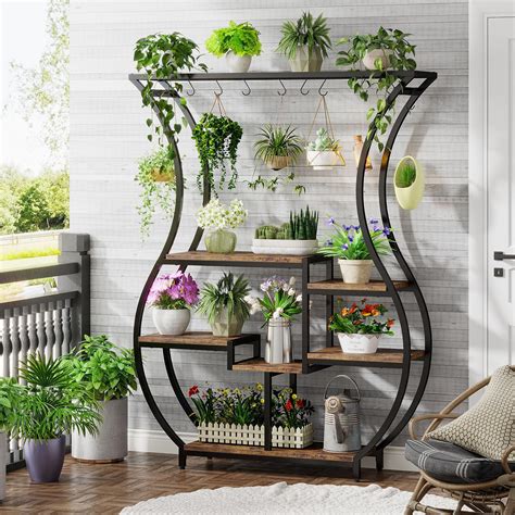 Amazon.com: DOBEGARDEN 5 Tiers Metal Plant Stand Flower Stand Heart ...