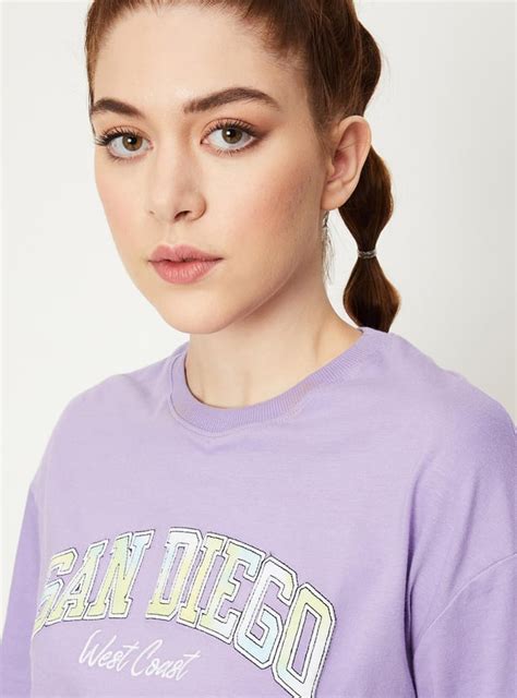 Buy Women Printed Boxy Crop T-shirt Online at just Rs. 499.0 ...