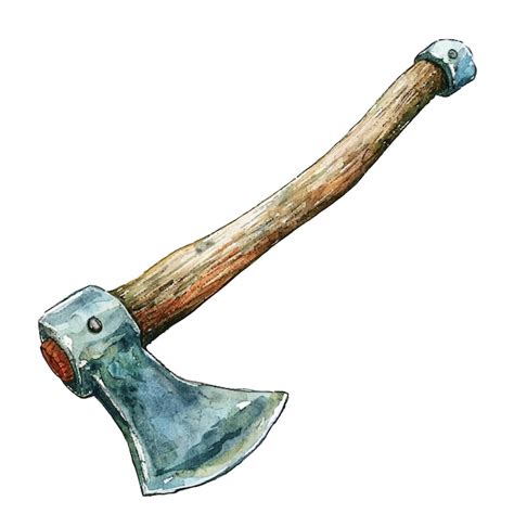 Axt-Vektor-Illustration im Aquarell-Stil | Premium Vektor