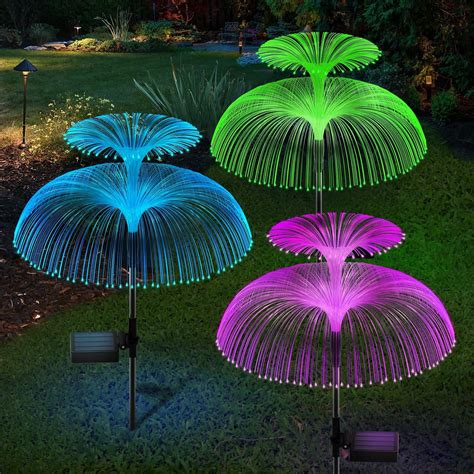 Gigawatts GW-905 Solar Jellyfish Garden Light 600mAh Battery Fibre ...