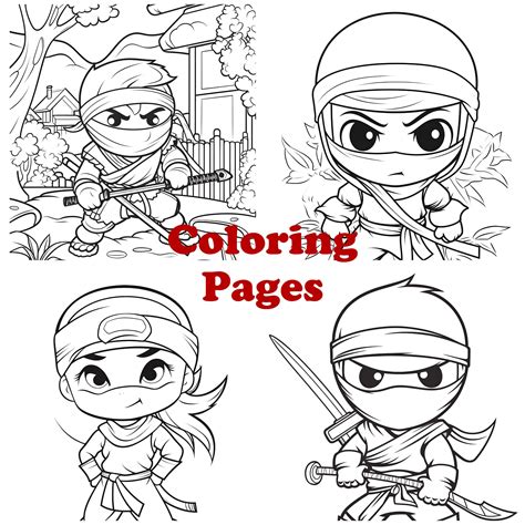 Ninja Colouring In Pages