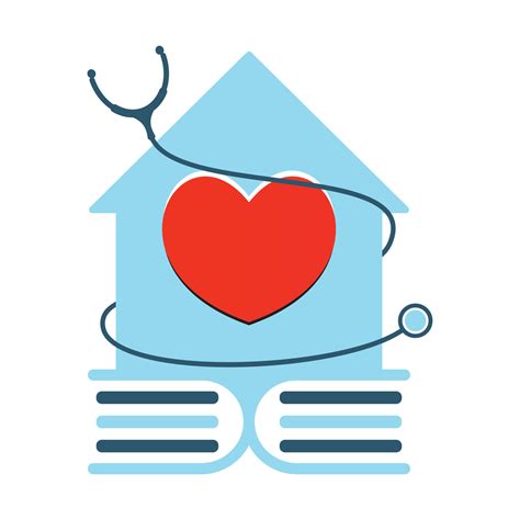 Home care book logo. Home clinic with book concept. 11482833 Vector Art at Vecteezy