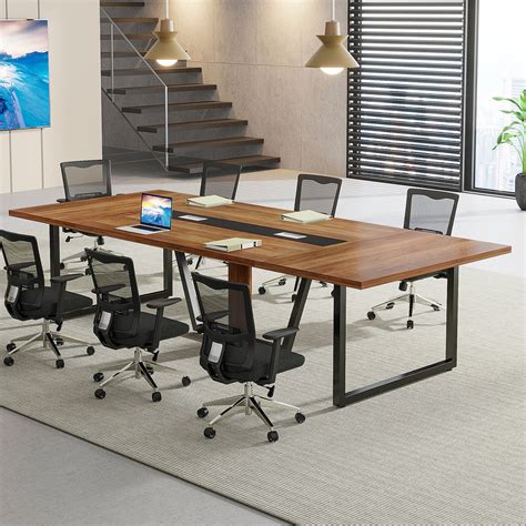 Heera Moti Haru Rectangle Conference table | Brown
