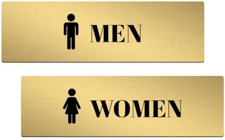 VVWV Ladies Gents Toilet Restroom Sign Sticker for Door Public Hospital ...