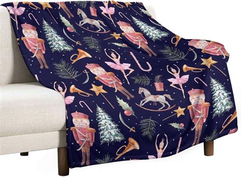 Christmas Nutcracker Fairy Vintage Flannel Fleece Throw Blanket Xmas ...