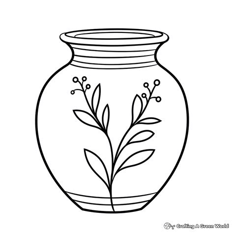 Vase Coloring Page Free [2025]