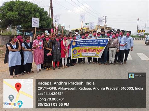 A Masks Donation Campaign Conducted by NSS UNIT, AITS- Kadapa