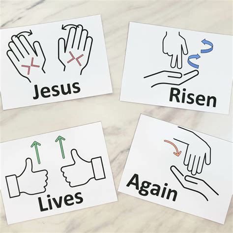 Jesus Has Risen He Lives ASL Signs - Primary Singing