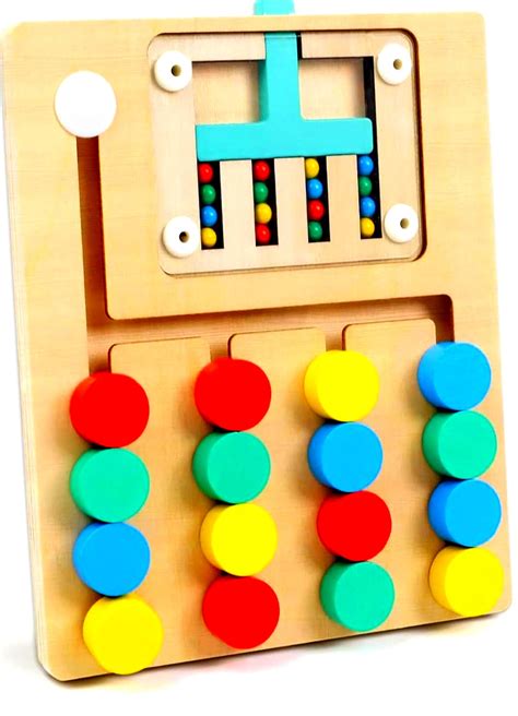 Toytopia Universe Wooden Montessori Color Sorting & Matching Board