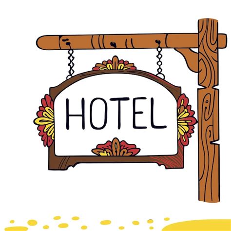A drawing of a hotel sign that says hotel on it | Premium AI-generated ...
