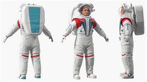 Astronaut in Futuristic Spacesuit A-pose Fur 3D Model $149 - .max - Free3D