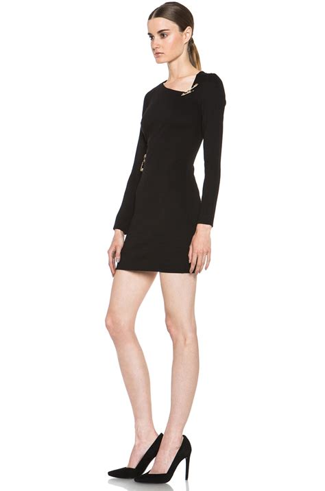 Versus Slash Cut Dress in Black | FWRD