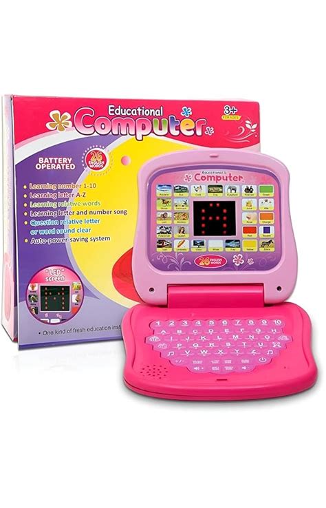 Toy Joy Kids Educational Learning Laptop Toy with LED Display and Music ...