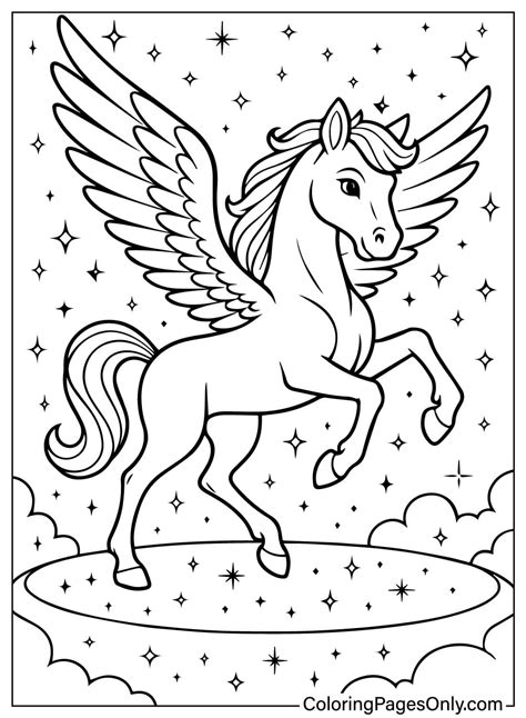 Pegasus Coloring Pages Kids Mythology Printable Cool2bkids Drawing ...