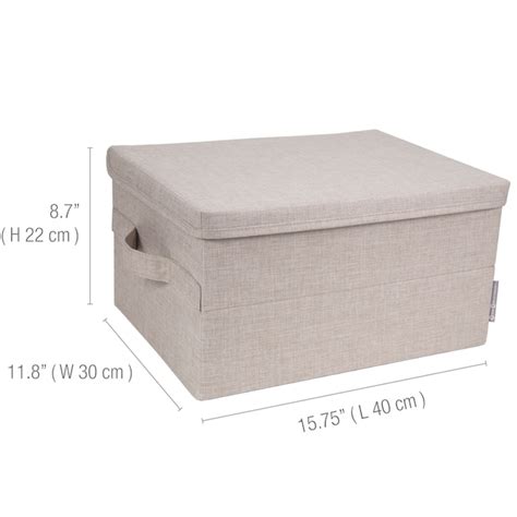BIGSO BOX OF SWEDEN Soft Storage 11.8-in W x 8.7-in H x 15.7-in D Beige ...