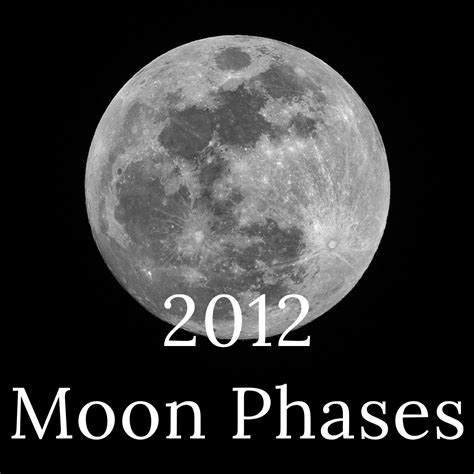 Moon Phases 2012: Dates of the lunar phases in 2012 - The Lunaologist