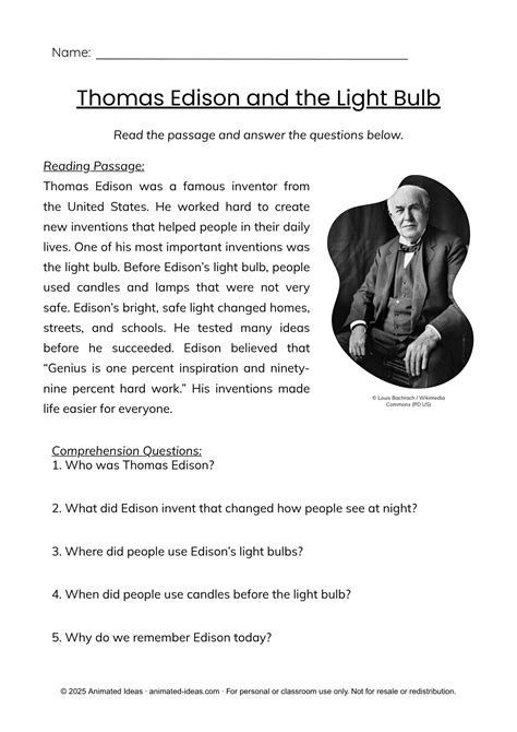 Famous Scientists Worksheets Bundle - Animated Ideas