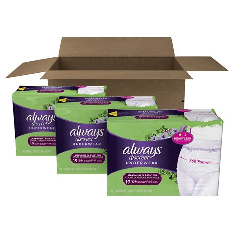 Always Discreet Incontinence Underwear Maximum Absorbency at Ronald ...
