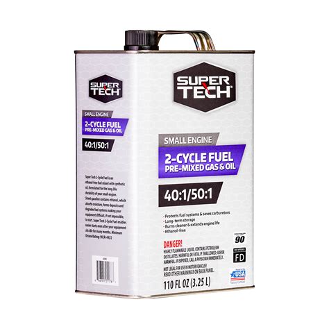 Super Tech Multi-Mix 40:1 50:1 2-Cycle Premixed Small Engine Fuel 110 oz Ethanol-Free - Walmart.com