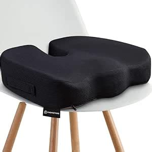 CHEMISTORS Ultimate Coccyx Memory Foam Seat Cushion for Tailbone, Lower ...