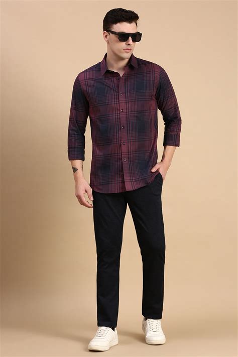 Classic Polo Men's Navy Moderate Fit Printed Trousers | TP2-CL 11 A-NV