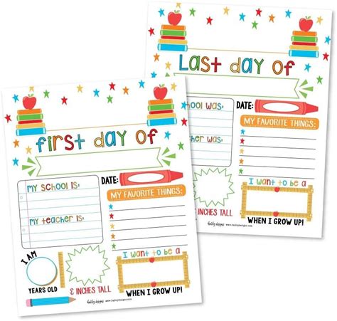 Buy 10 School Signs for Kids First Day of School Board for Kids, My ...