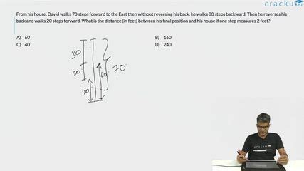 [Video] From his house, David walks 70 steps forward to the East then ...