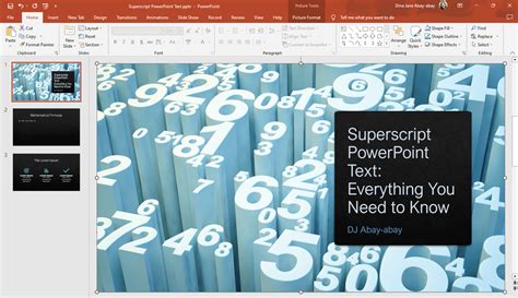 Rezultat imagine pentru Superscript in PowerPoint