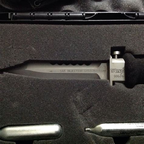 Wasp CO2 Injection Knife With Sheath Case And Cartridges Fish Diving ...
