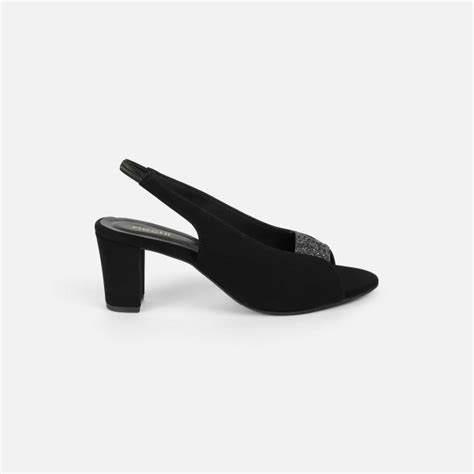 Buy Mochi Women Black-suede Party Sandals Online | SKU: 40-424-34-36 ...
