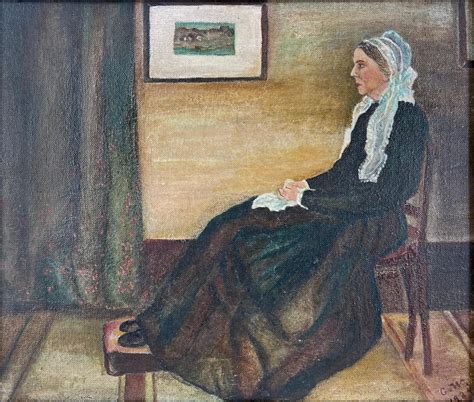 Unknown - Whistlers Mother by Anonymous Artist Original Oil on Canvas ...