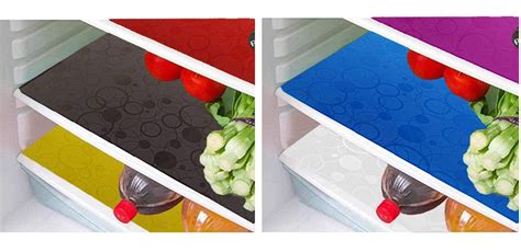 Kuber Industries Lining Design PVC 6 Piece Refrigerator Drawer Mat Set ...