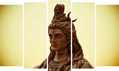 Inephos Vinyl Lord Shiva Wall Painting , Multicolour, Religious, 150 x ...