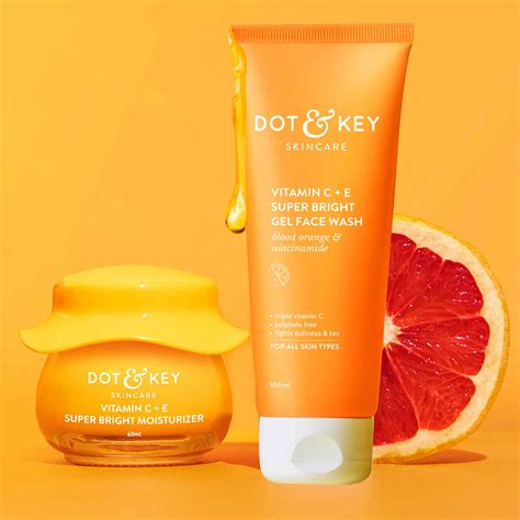 Dot & Key Vitamin C+E Super Bright Glow Skin Care Combo - Pack of 2 | Face Moisturizer & Face Wash