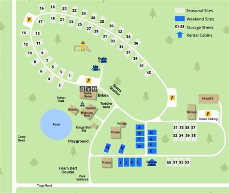 Campground Map - Little Creek Family Campground