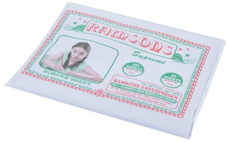 Ramsons Un-Ruled Assignments/Projects Border Sheets (A4 Size, 25 Sheets ...